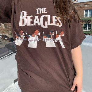 “The Beagles” Short Sleeve T-Shirt in Brown
